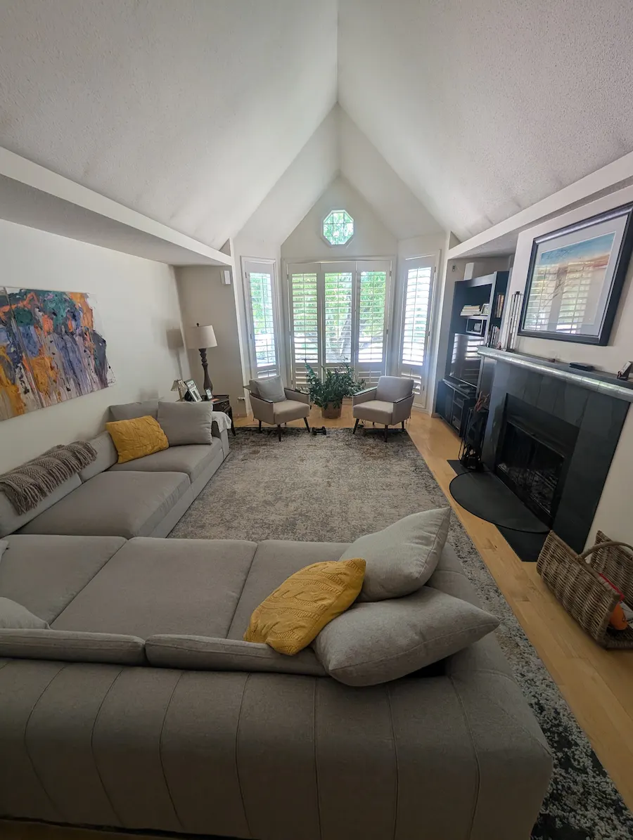 Professionally cleaned living room in Fargo, ND house
